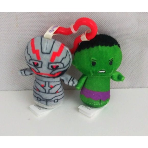 Hallmark Itty Bittys Clippys Marvel Hulk & Ultron 3" Plush - Picture 2 of 5